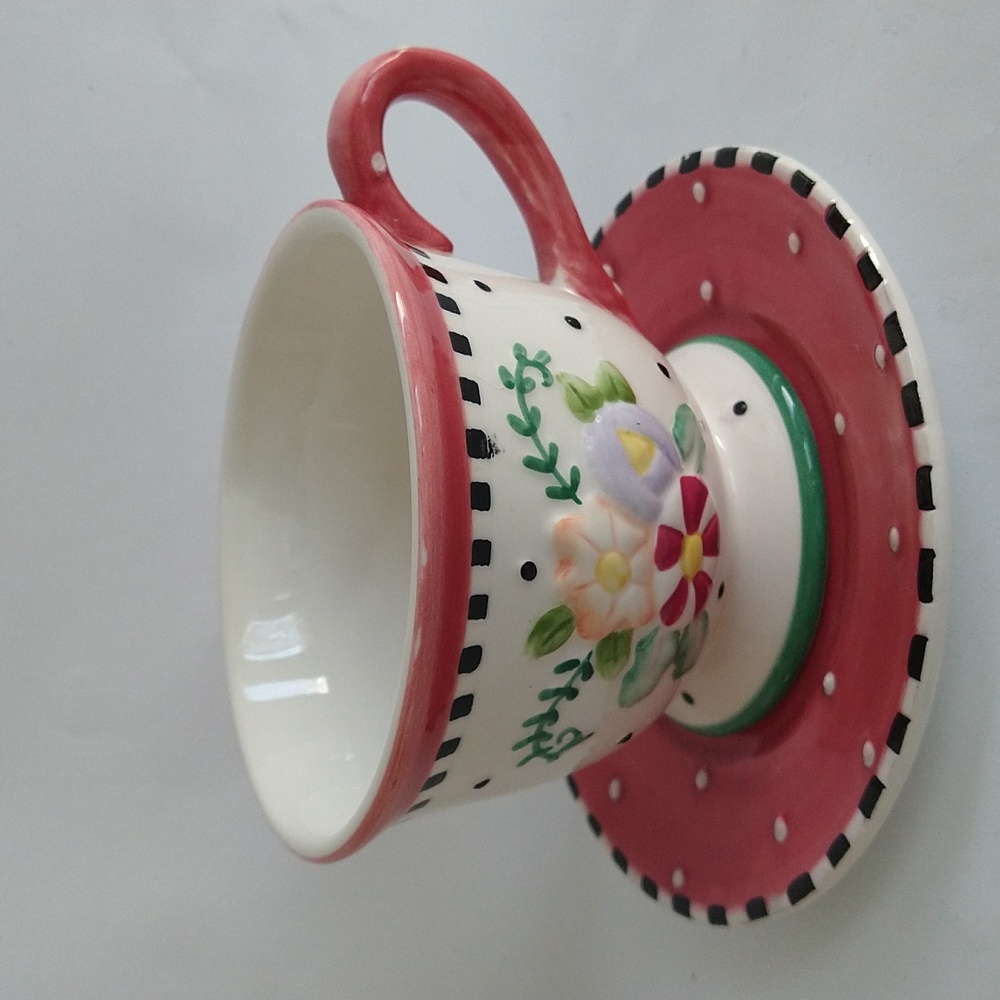 Mary Engelbreit Christmas Spice Teacup & Saucer Vintage